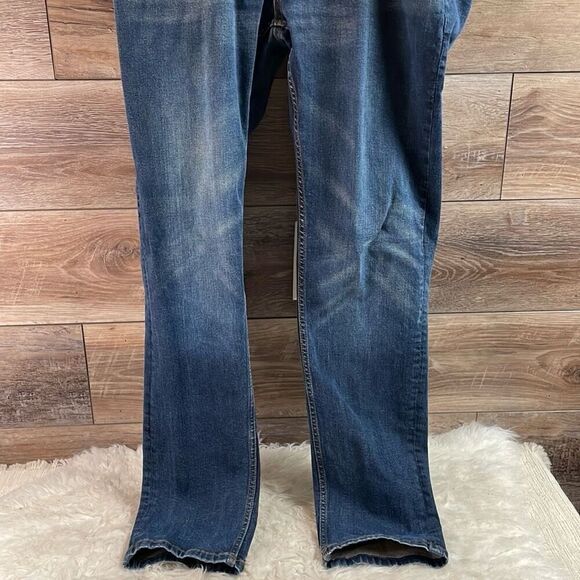 TAHARI Women’s Jean Waist 32 Blue Straight Leg Button Zip - Picture 3 of 9